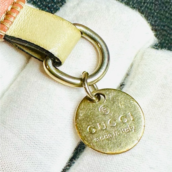 GUCCI Beige GG Coated Canvas 'Gucci Zoo' Papagallo Parrot Key Holder Bag Charm - Picture 15 of 15